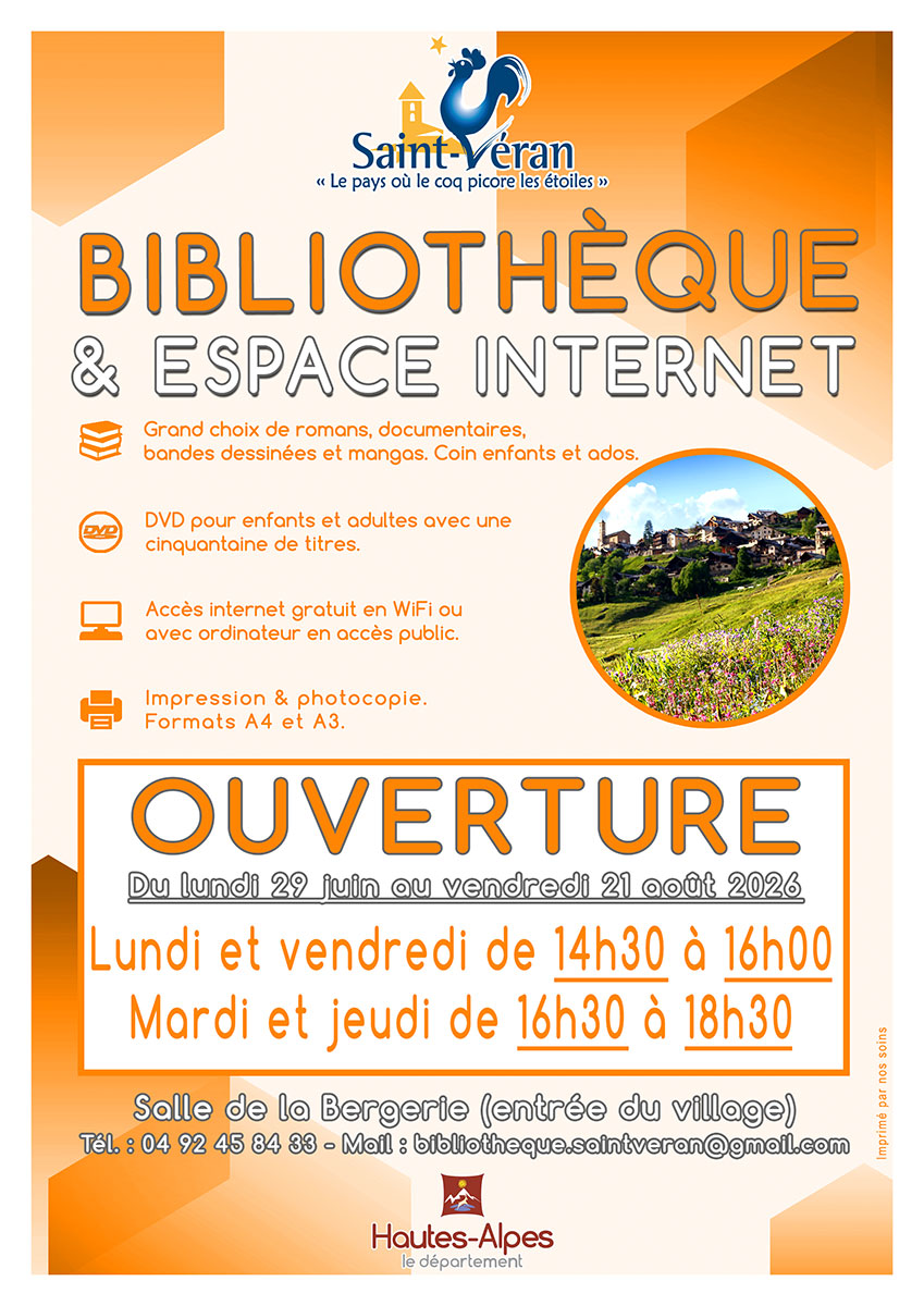 horaires bibliotheque vacances ete